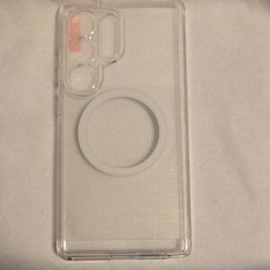 White Magnetic Ring Phone Case for Samsung Galaxy